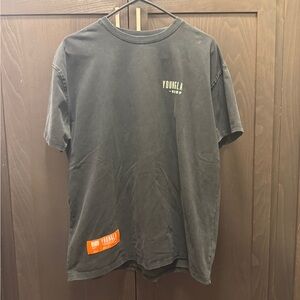 YoungLA Always Improving Washed Black Men's Boxy Crop Fit T-Shirt Pump Cover